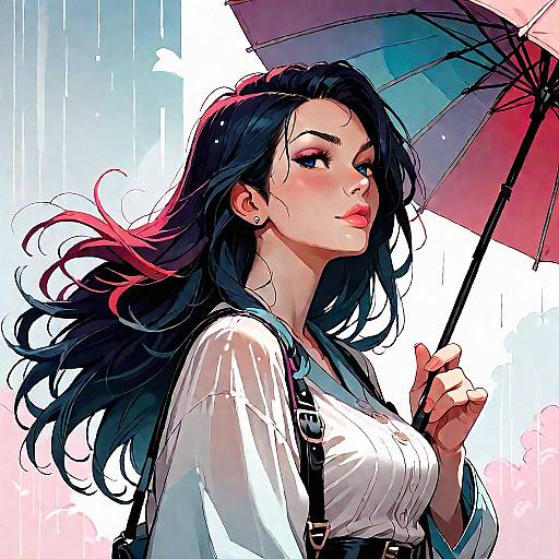 Romantic Rainy Day Encounter