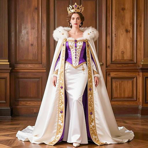 Regal Queen Costume in Elegant Stance