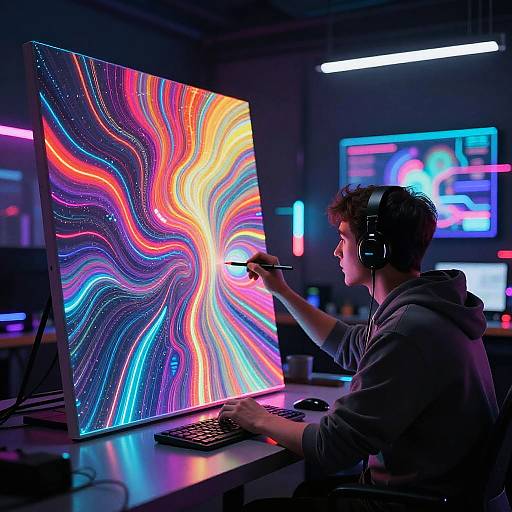 Futuristic Cyberpunk AI Artist