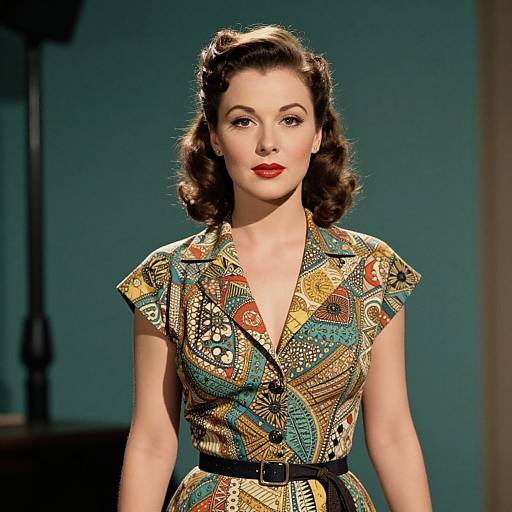 Technicolor 1940s Woman Portrait