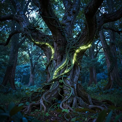 Mystical Inudenod Tree at Twilight