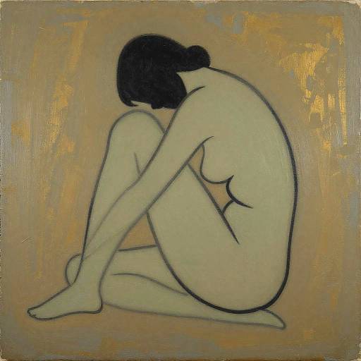 Minimalist Abstract Reclining Silhouette