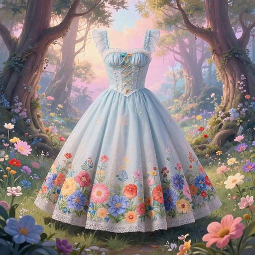 Surreal Dreamscape with Vibrant Forest