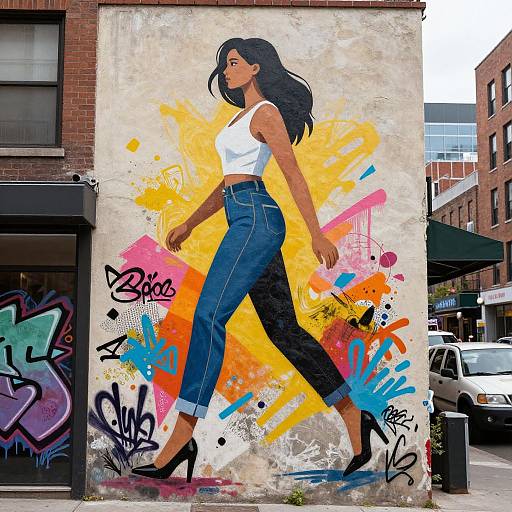 Urban Street Art Mural of Grace Fulton