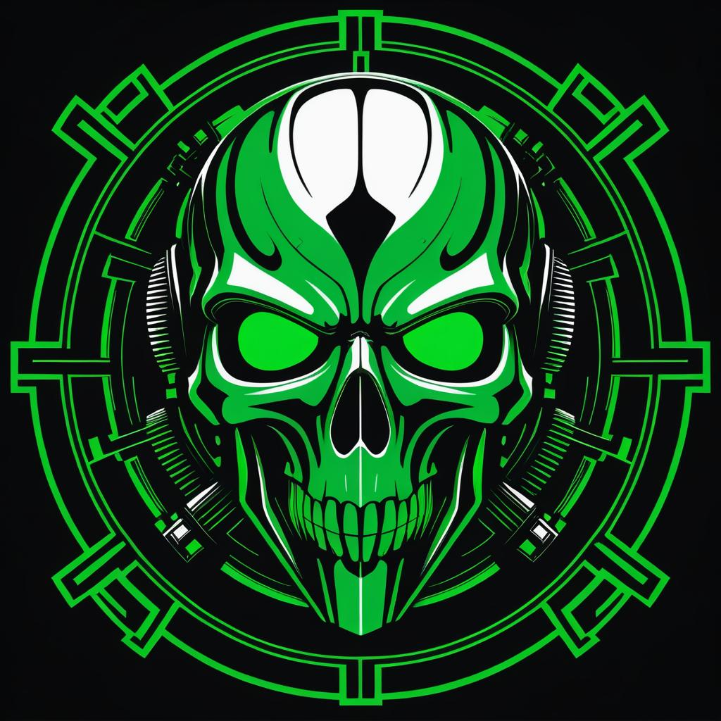 Cyberpunk Skull Design of Envy