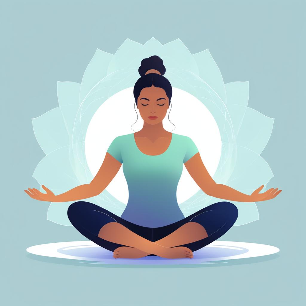 Serene Woman Practicing Stress Relief Techniques