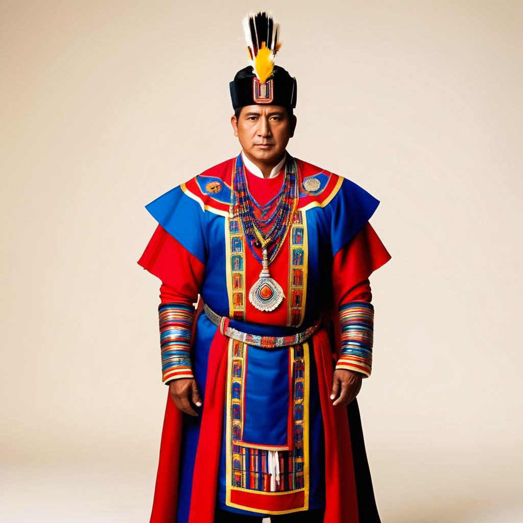 Military Leader in Incan Emperor Attire