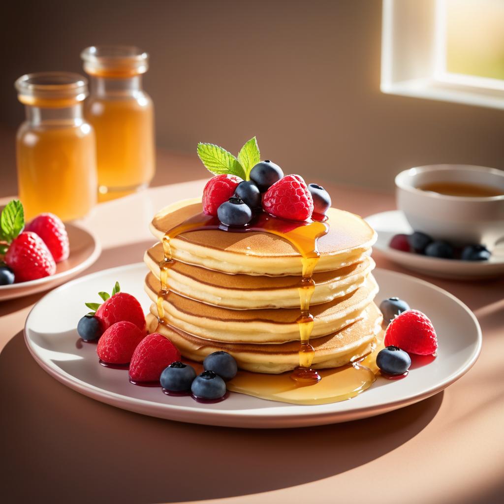 Pastel Pancakes in Cozy Afternoon Light