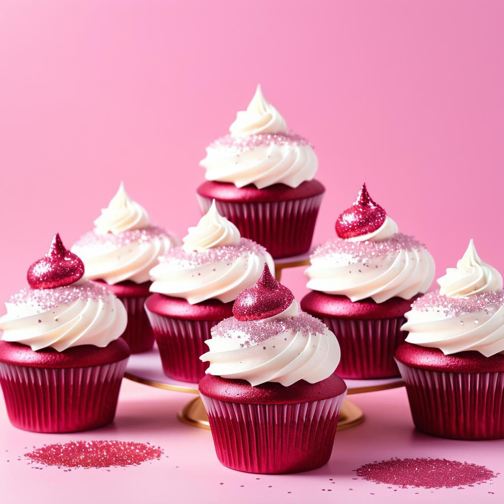 Delicious Red Velvet Cupcakes Display