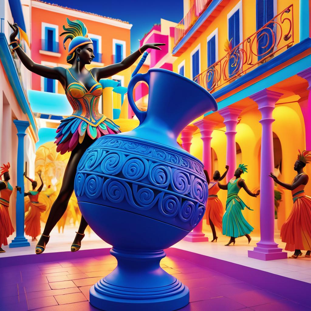 Carnival Amphora: A Colorful Celebration