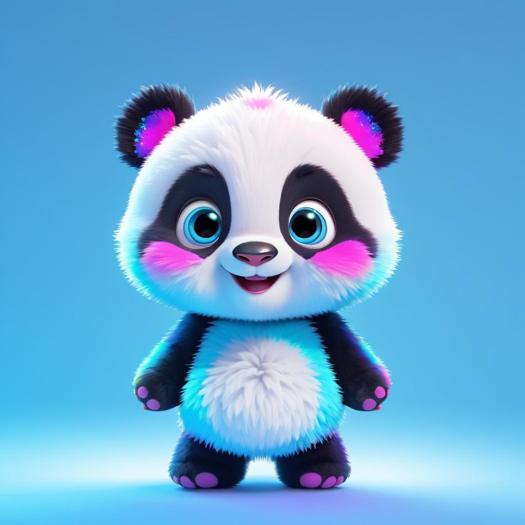 Adorable Baby Panda in Pixar Style