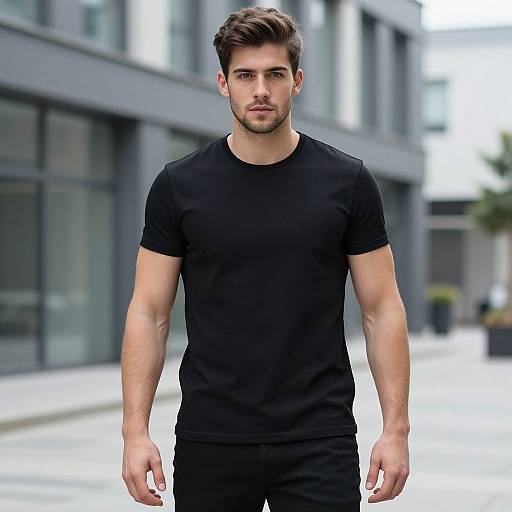 Handsome Young Man in Urban Setting