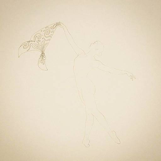 Art Nouveau Dancer with Silk Scarf