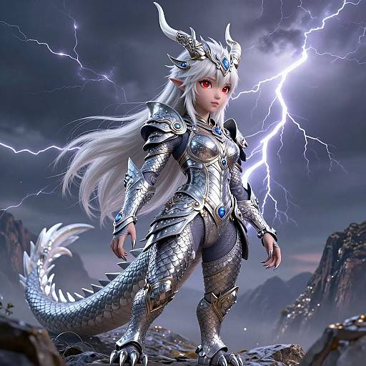 Thunder Kirin Dragon in Detailed Armor