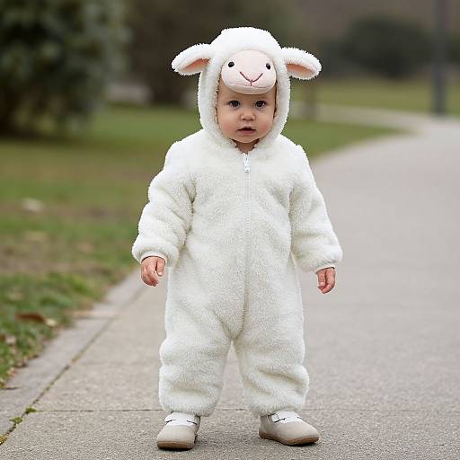 Toddler in Sheep Costume