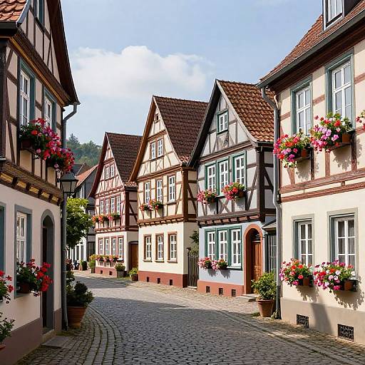 Quaint Northern German Village Morning