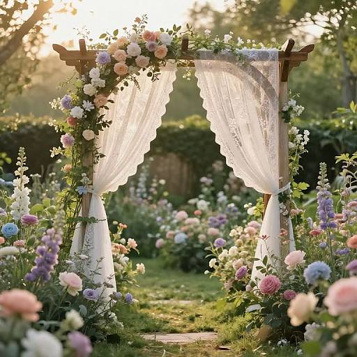 Romantic Garden Wedding Background