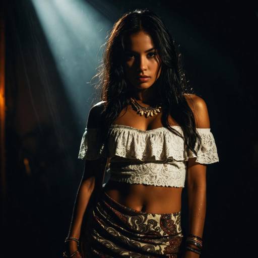 Indigenous Woman in Jungle Attire