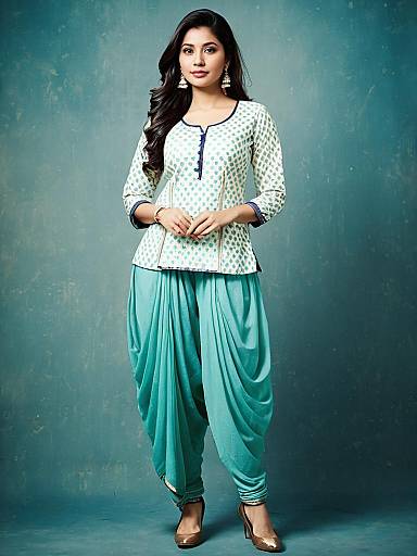 Elegant Woman in Dhoti Suit Salwar