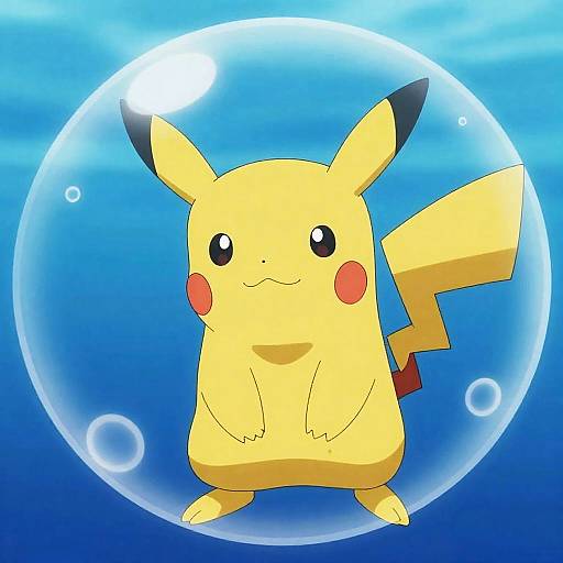 Pikachu in Air Bubble Underwater