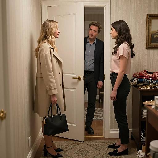 Intriguing Encounter in a Hallway