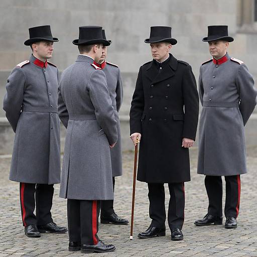 Elegant Military Portrait in Historic Setting