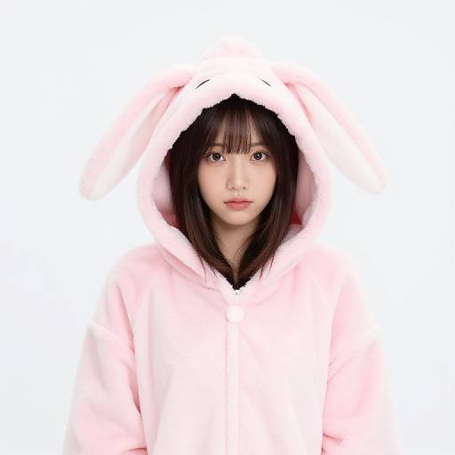 Woman in Pink Bunny Costume