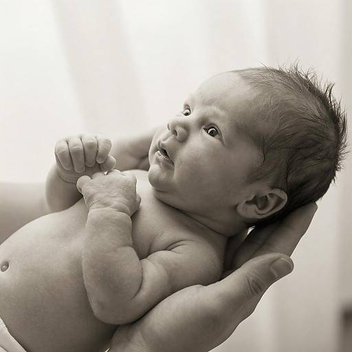 Tender Newborn in Sepia Tones