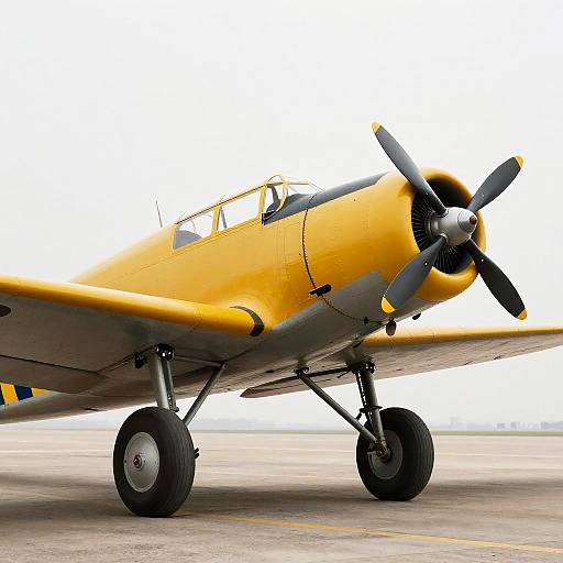 Vintage Airplane Side View Realistic