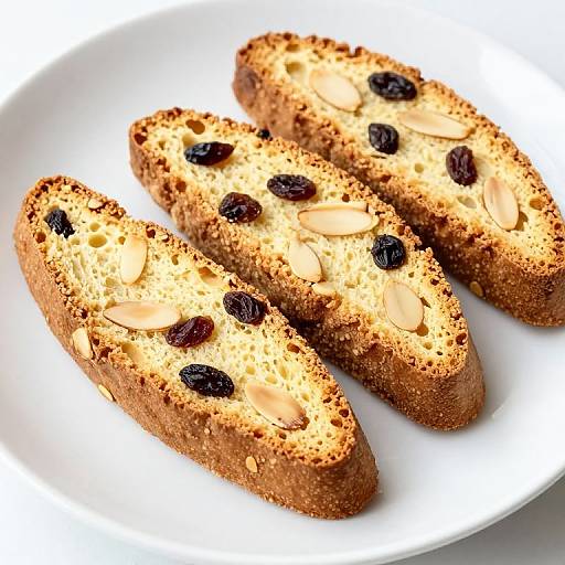 Golden Almond Biscotti with Raisins