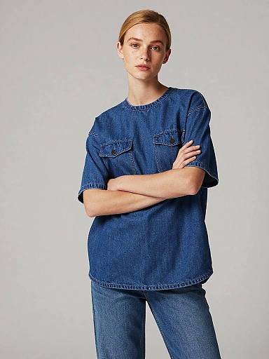Oversized Denim Studio Fashion Portrait