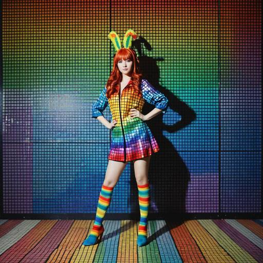 Rainbow Tiled Chopscotch Cosplay Costume