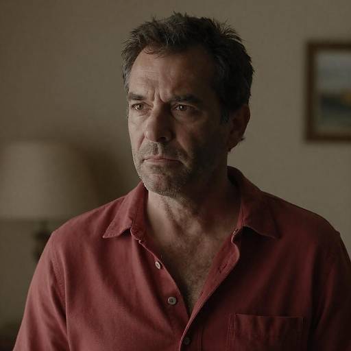 Intense Gaze of a Rugged Man