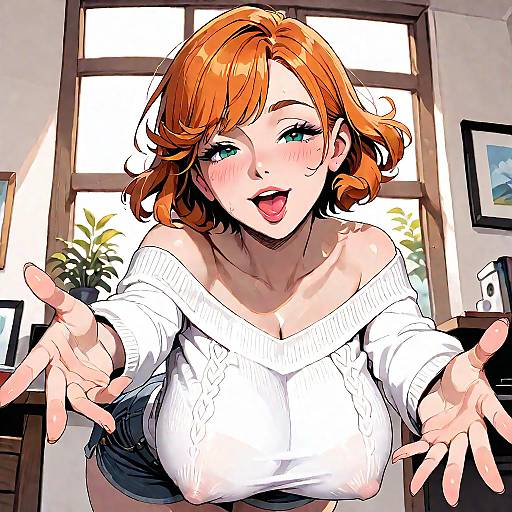 Anime Girl Reaching for Hug