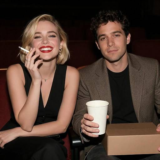 Joyful Moment in a Dim Theater