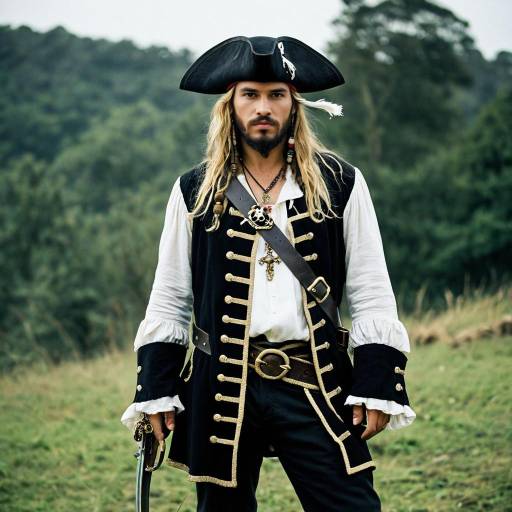 Stylish Male Pirate in Outdoor Adventure