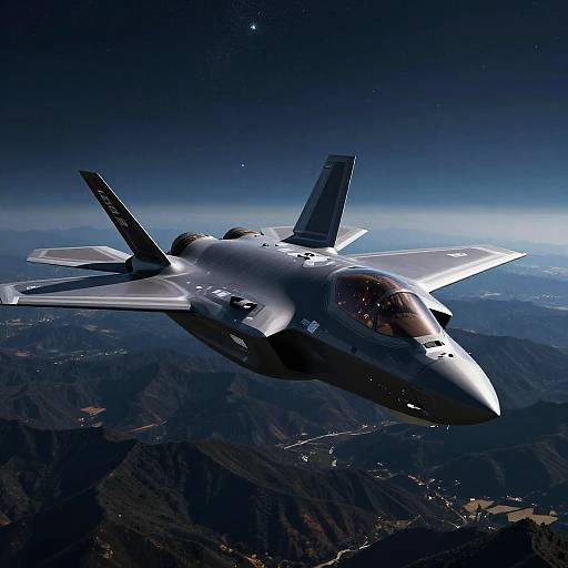 F-35 Stealth Jet at Night