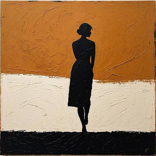 Leaning Figure on Earthy Textured Ground