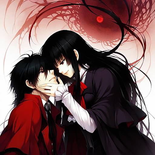 Illustration of Alucard (hellsing), hellsing in the style of Senji (tegone spike)