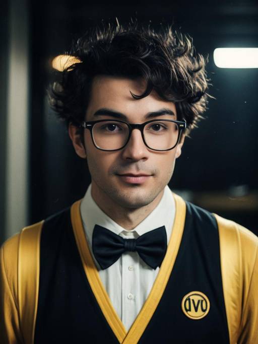 Man in Nerd Costume with Glasses and Bow Tie