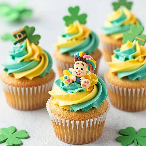 Saint Patrick's Day Rainbow Cupcakes