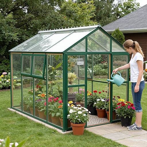 Garden Master Greenhouse with Woman