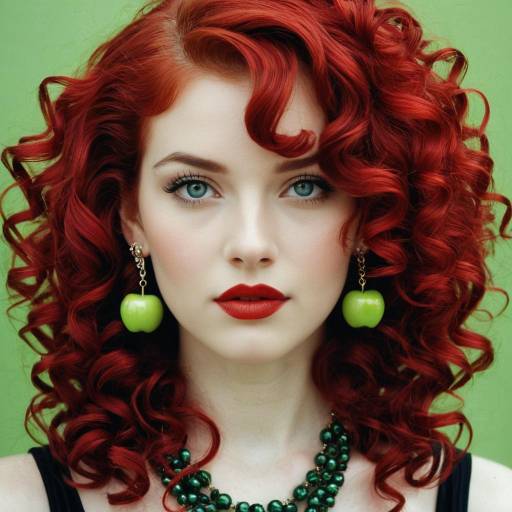 Curly Red Hair with Jewelry Portrait
