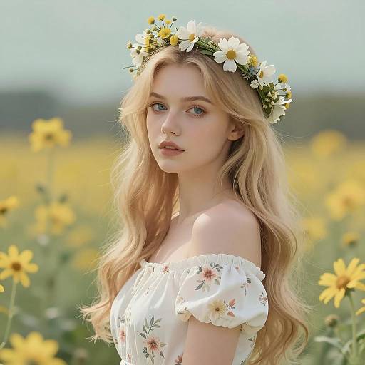 Realistic Illustration of a Young Woman