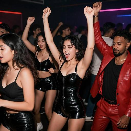 Energetic Nightclub Dance Scene
