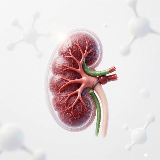 Modern Scientific Digital Kidney Illustration