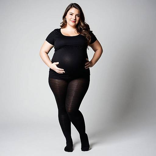 Plus Size Maternity Fashion Pose