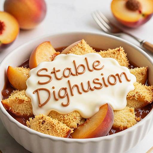 Peach Cobbler with Icing Text