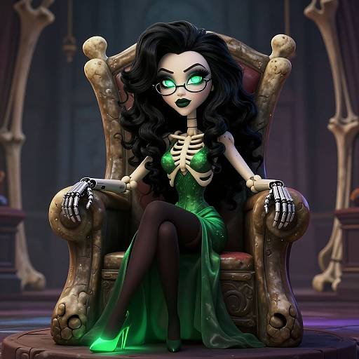 Realistic Cartoon Taylor Hebert in Fantasy Castle
