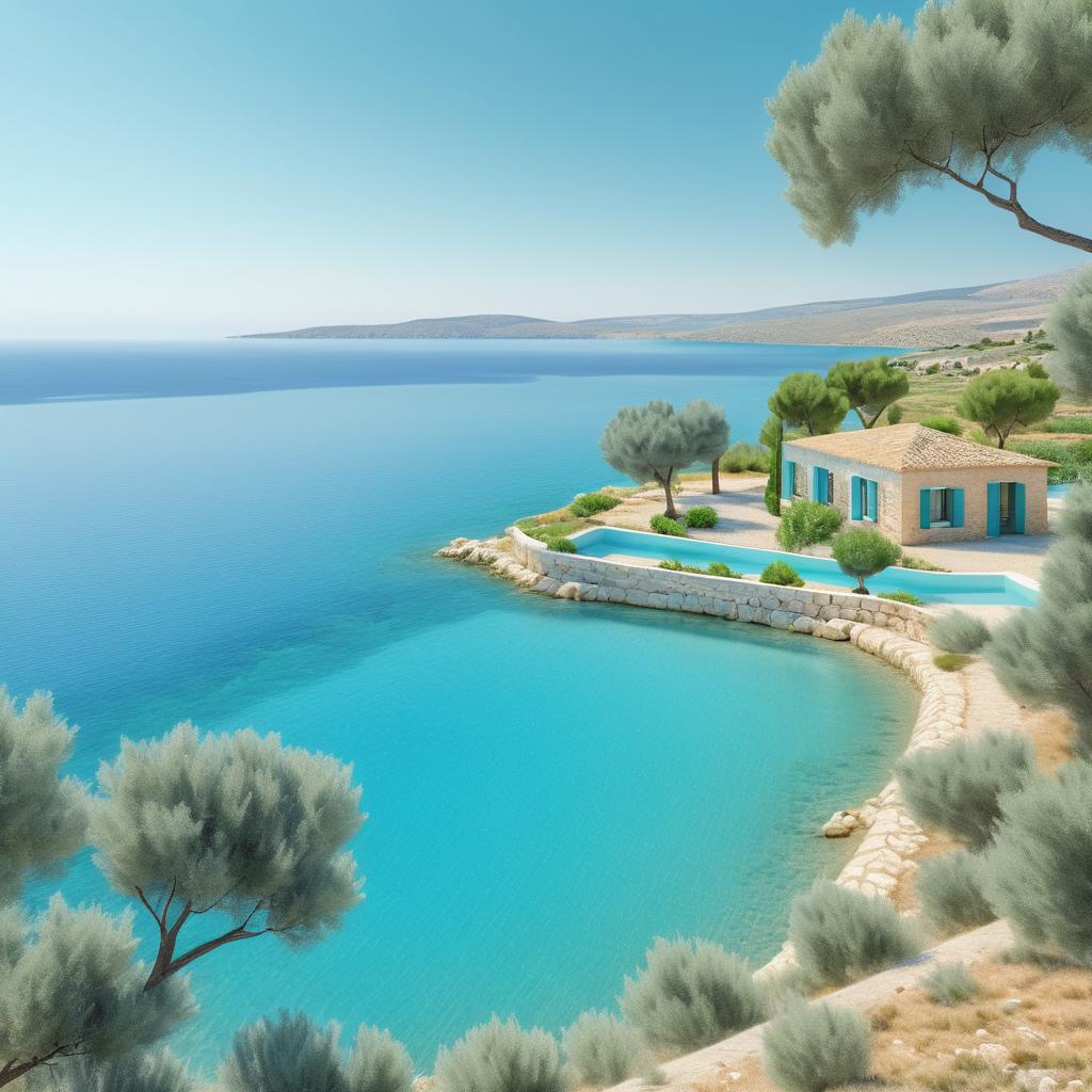 Serene Coastal Dreamscape in Greece